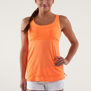 Lululemon Run Ta Ta Topper Tank Pizzaz Orange  Sz4